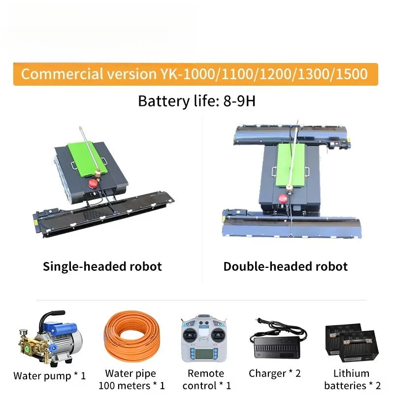 Automatic Solar Panel Cleaning Robot,Brush,Remote Control Water