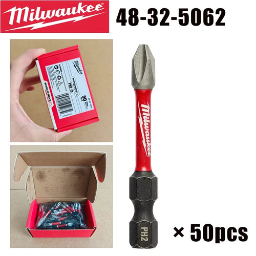 Milwaukee Shockwave PH2 Impact Drill Bits 25mm/50mm/90mm Head