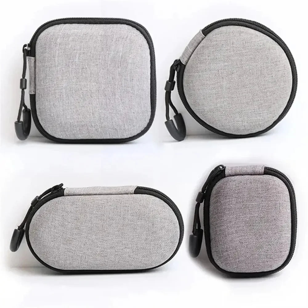 Small Earphone Storage Bags Hard Shell Data Cable Organizer Bag Mini