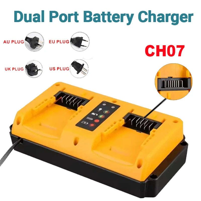 Portable Dual Ports Charger For Dewalt 14.4V-18V Lithium Battery
