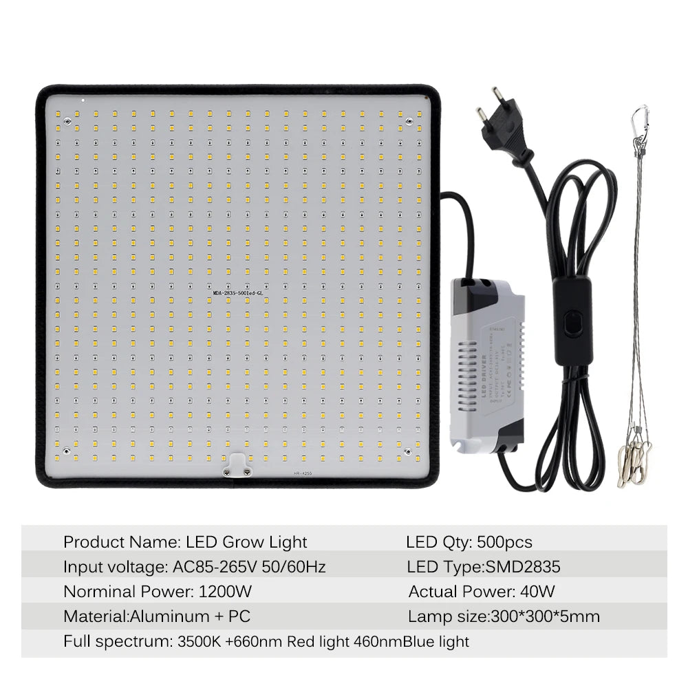 LED Grow Light Full Spectrum Phyto Lamp AC85-240V 40W  For Indoor Grow