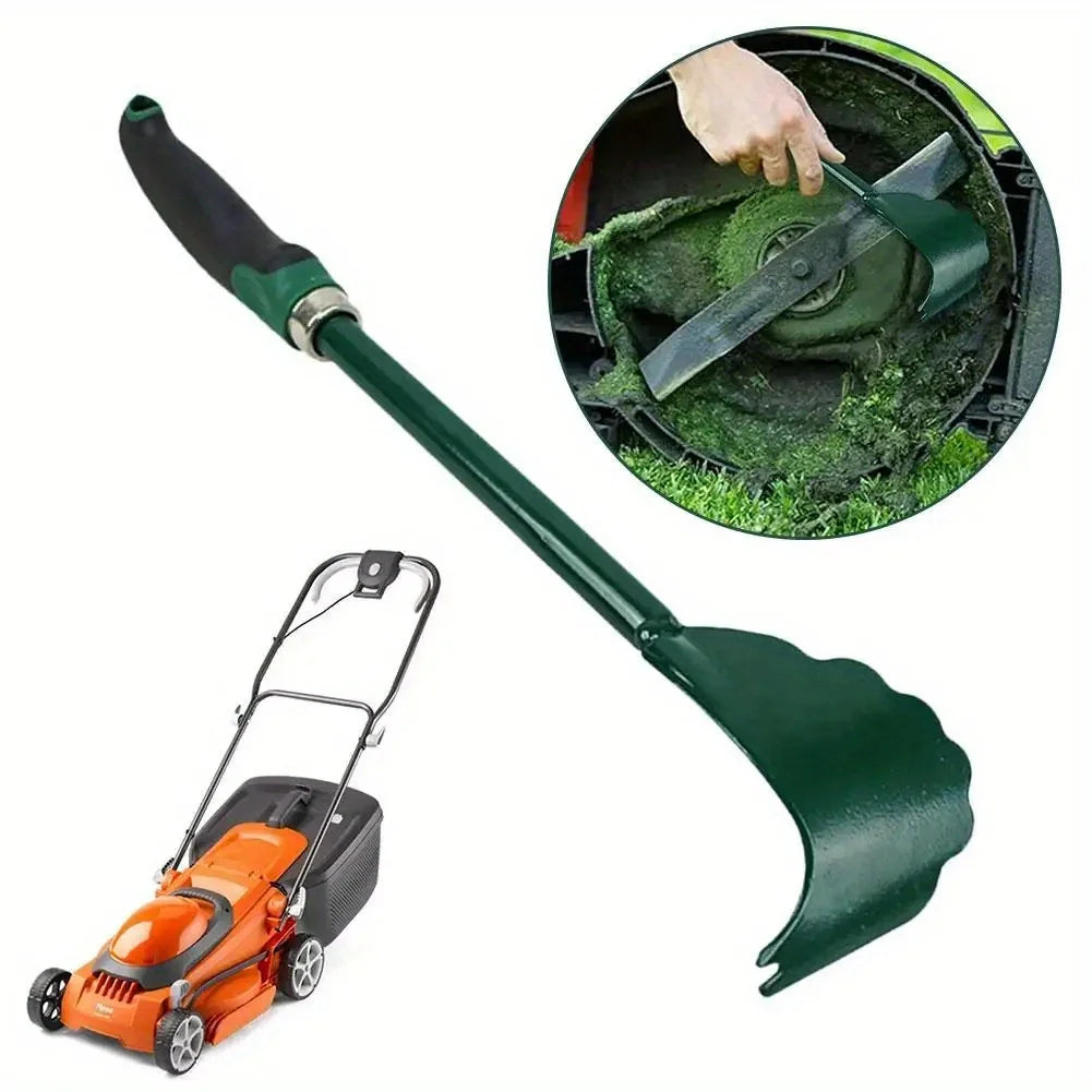 1pc Ergonomic Durable Metal Lawn Mower Deck Scraper Tool, Long Handle,