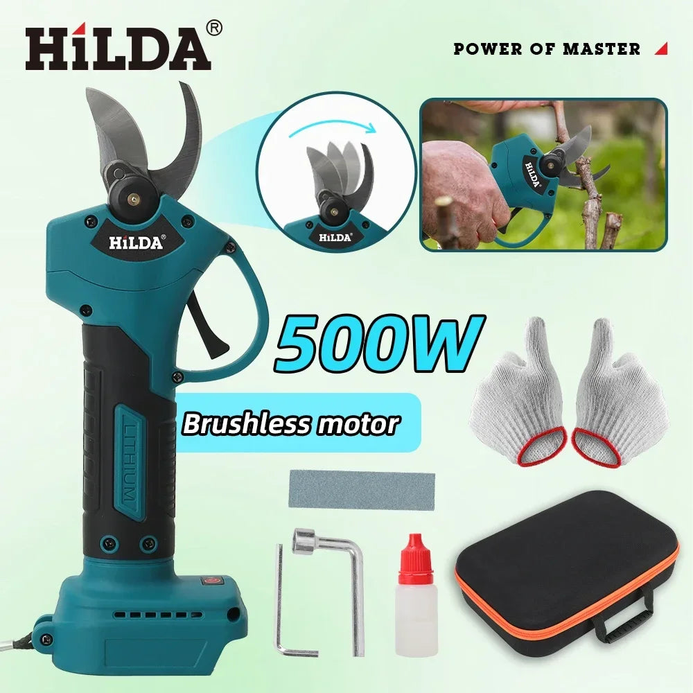 HILDA Brushless Electric Pruning Shears Cordless Fruit Tree Branches
