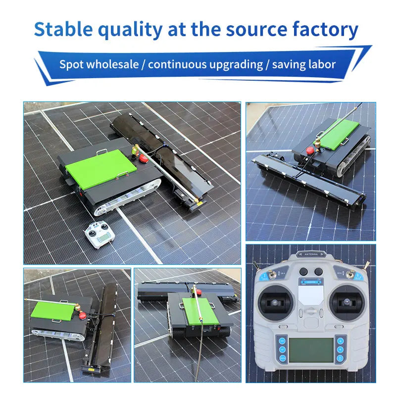 Automatic Solar Panel Cleaning Robot,Brush,Remote Control Water