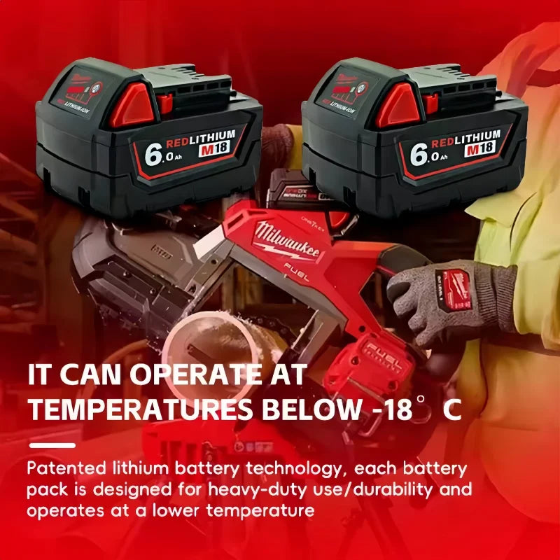 100% New Milwaukee M18 6.0Ah High Output Battery 18V Lithium-ion