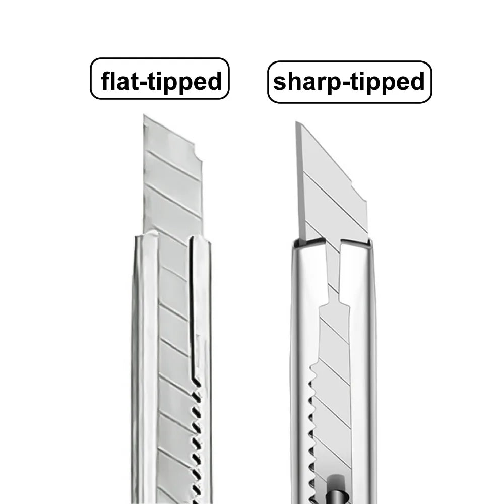 1/5/10Pcs Utility Knife Stainless Steel Paper Cut Box Cutter Tools Kit