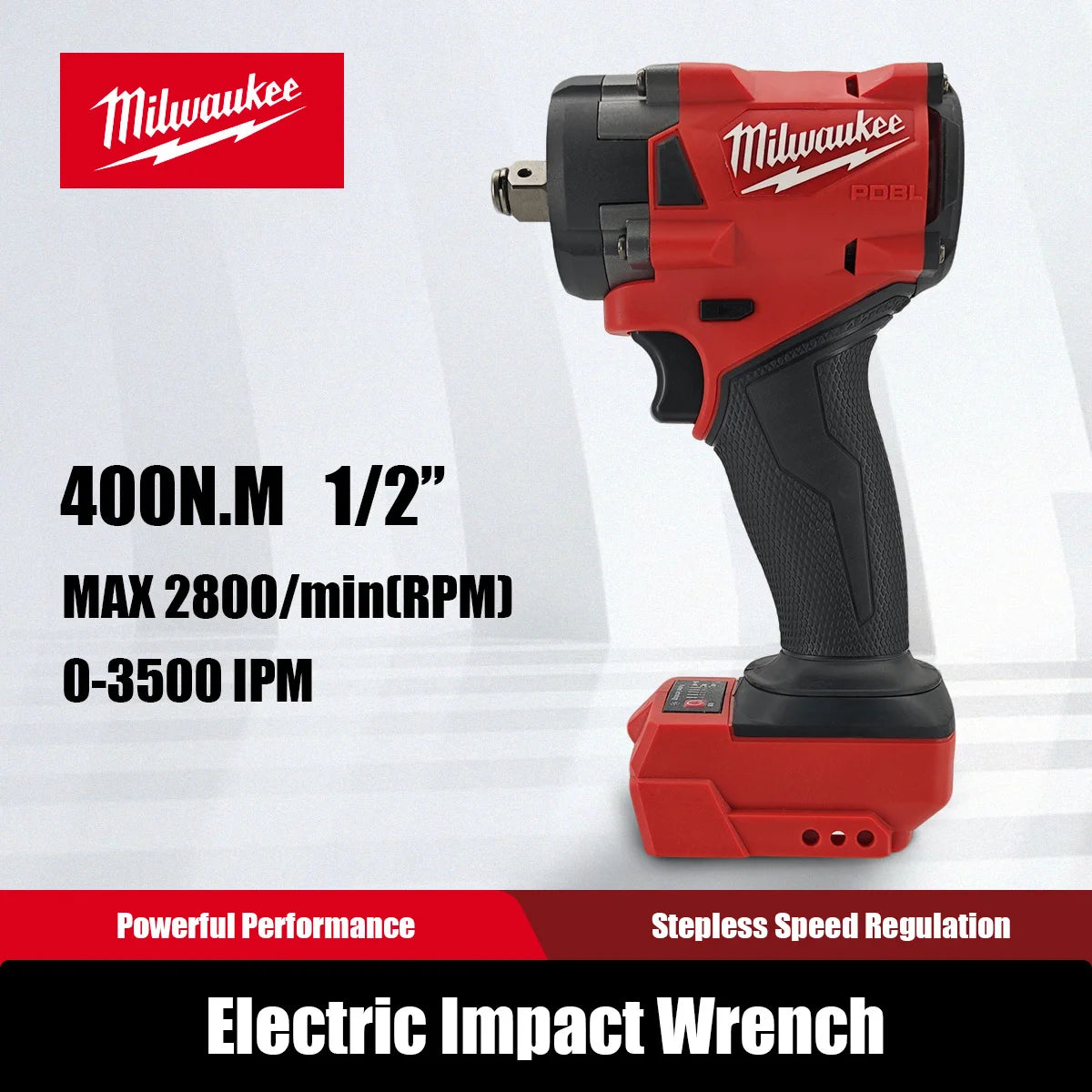Milwaukee 400N Brushless Cordless 1/2 Electric Wrench Car Truck Repair