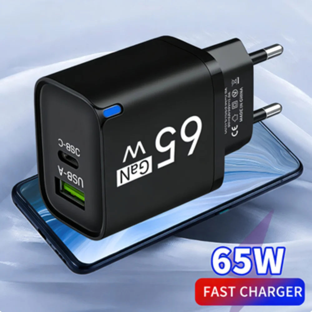 USB 65W Fast Charging Charger Type C High Speed Charge Mobile Phone