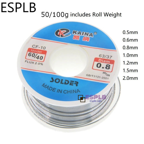 ESPLB 50/100g CF-10 Solder Wire Tin 0.5/0.6/0.8/1.0/1.2/1.5/2.0mm Roll