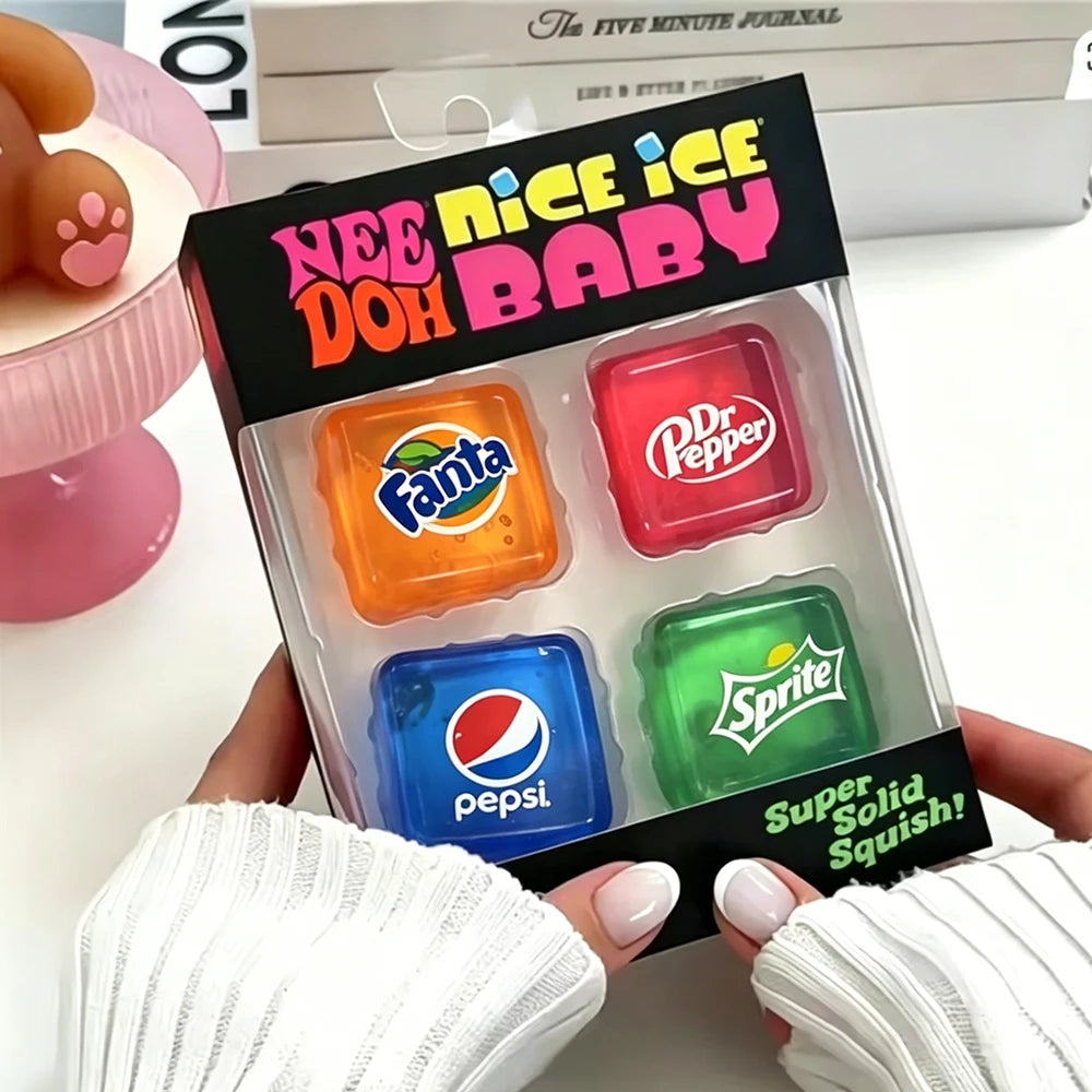 Squishy Schylling NeeDoh Nice Cube Sensory Squeeze Toy Super Squish Stress Relief Anxiety Sensory Tool Stress Reliever Toys