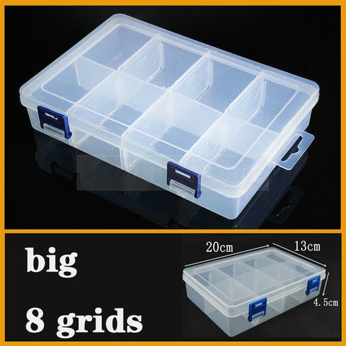 8 grid Plastic Box Practical Adjustable Compartment Jewelry Bead