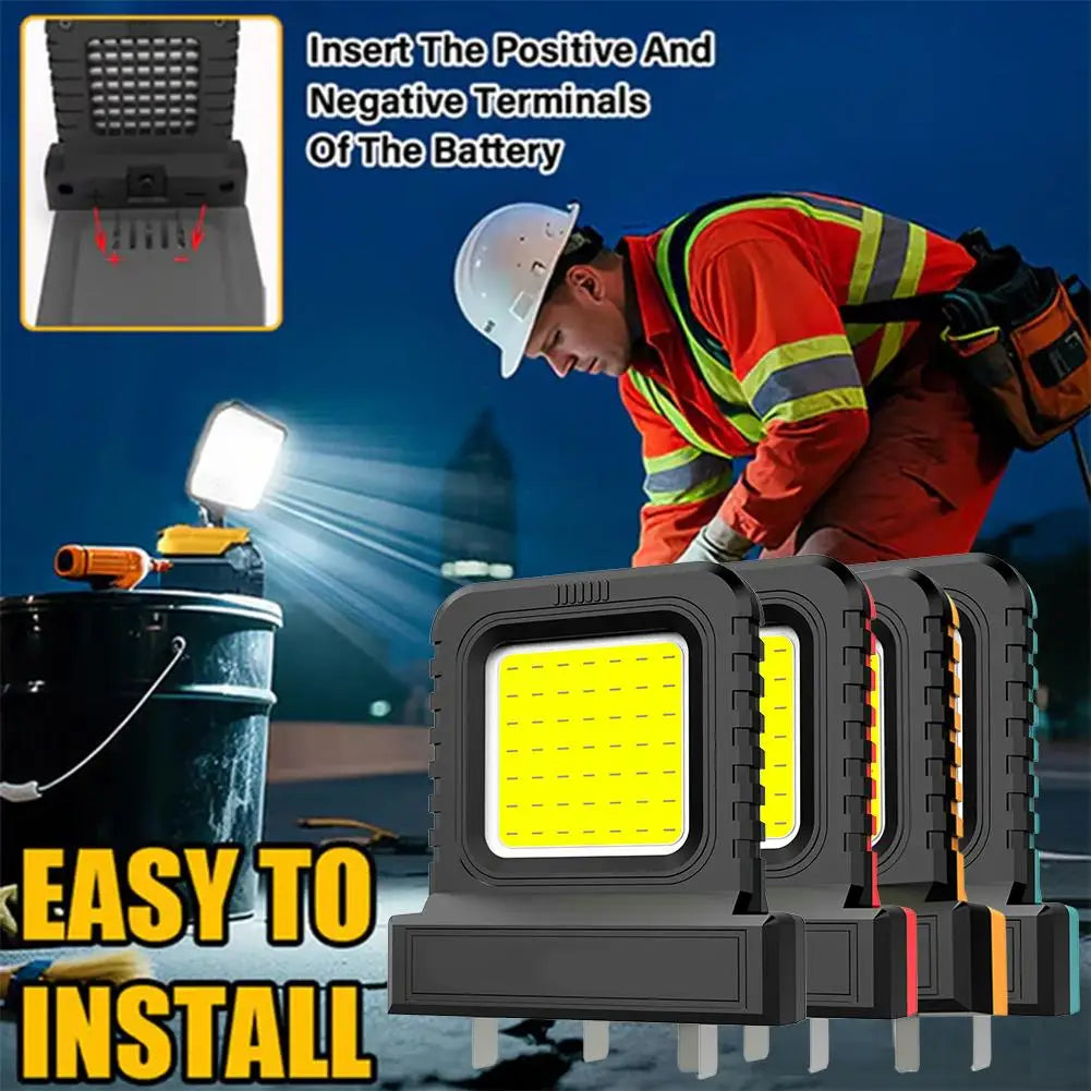 LED Work Light Sliding Plug Power Tool Accessories IP67 Waterproof LED