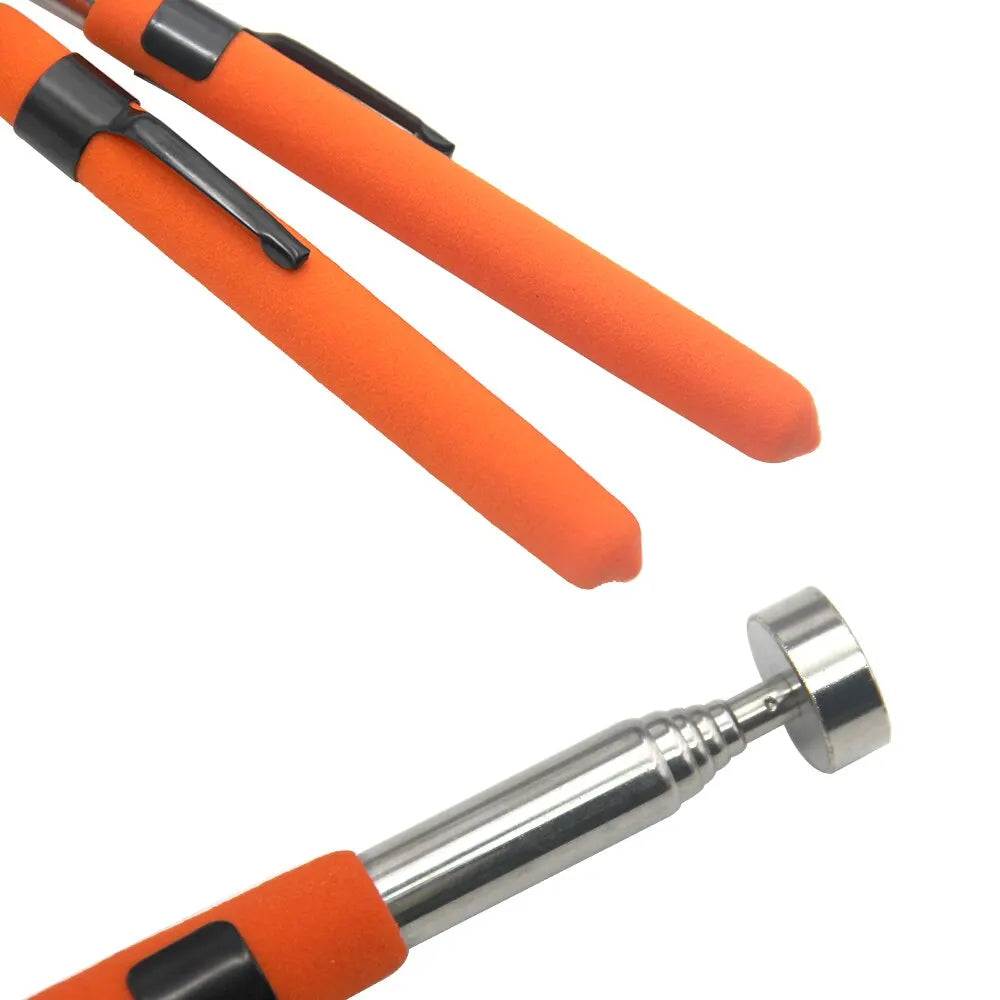 8 Pound Magnetic Retractable Pickup Orange Suction Iron Rod Portable