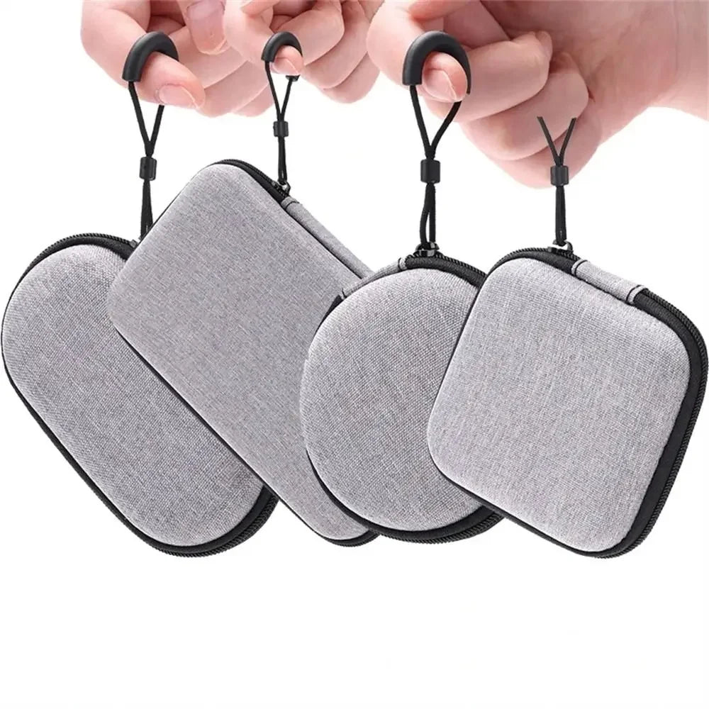 Small Earphone Storage Bags Hard Shell Data Cable Organizer Bag Mini