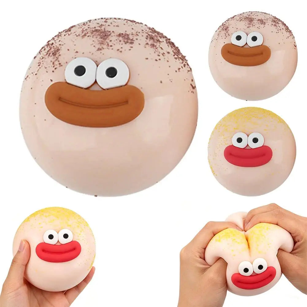 Smushers Face Squish Toy Funny Slow Rising Squeeze Ball, Soft Sensory Fidget Toy for Stress & Anxiety Relief, Novelty Desk Decor