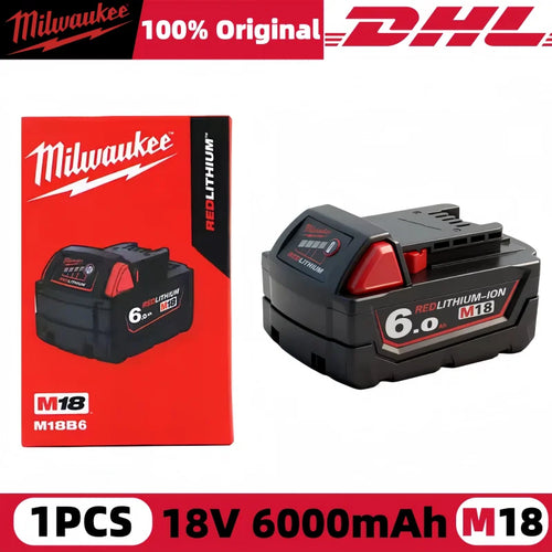 100% New Milwaukee M18 6.0Ah High Output Battery 18V Lithium-ion