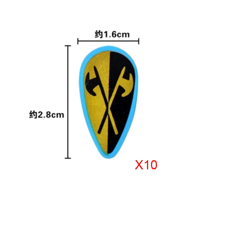 Medieval Weapons Accessories Building Blocks Solider Castle Knight Legion Red Lion Black Eagle Armor Cloak Shield Dragon Bricks