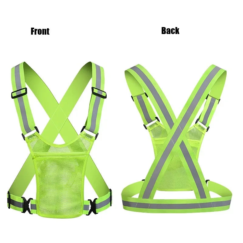 4 Colors Unisex Light High Visibility Safety Vest With Storage Bag