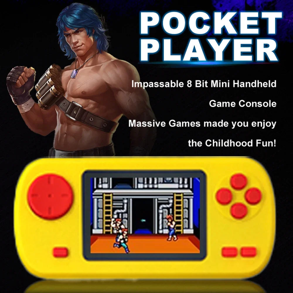 GAMINJA GC32 Classic Retro Handheld Game Console Portable Video Game Player 2.4 Inch TFT Screen 128 Built-in Classic Games