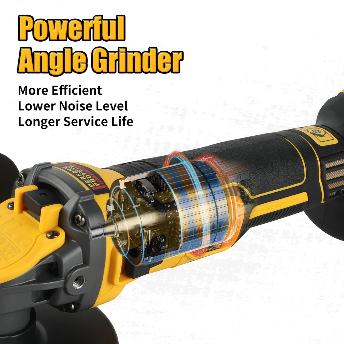 DEWALT DCG409 125mm Flat Head Angle Grinder Bare Machine Tool Cutting