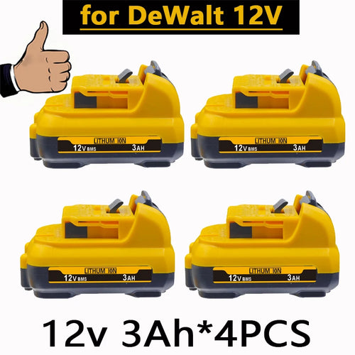1-3Pack 12V Replacement for Dewalt DCB120 Lithium-ion Batteries 12V