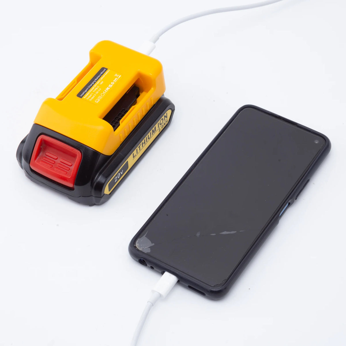 Power Bank Charger For DeWalt 18V Lithium Battery With USB With Type-C
