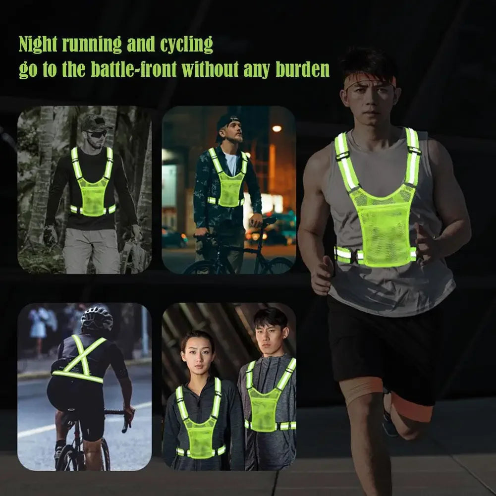 4 Colors Unisex Light High Visibility Safety Vest With Storage Bag