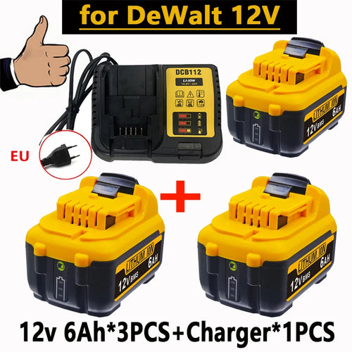 1-3Pack 12V Replacement for Dewalt DCB120 Lithium-ion Batteries 12V