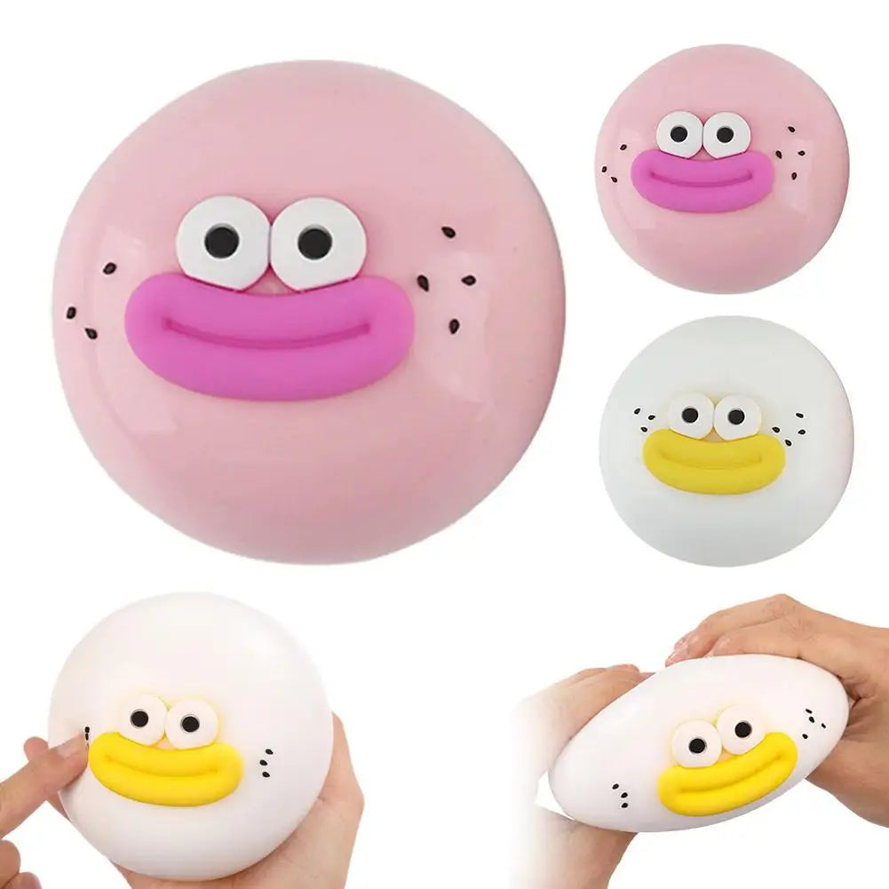 Smushers Face Squish Toy Funny Slow Rising Squeeze Ball, Soft Sensory Fidget Toy for Stress & Anxiety Relief, Novelty Desk Decor