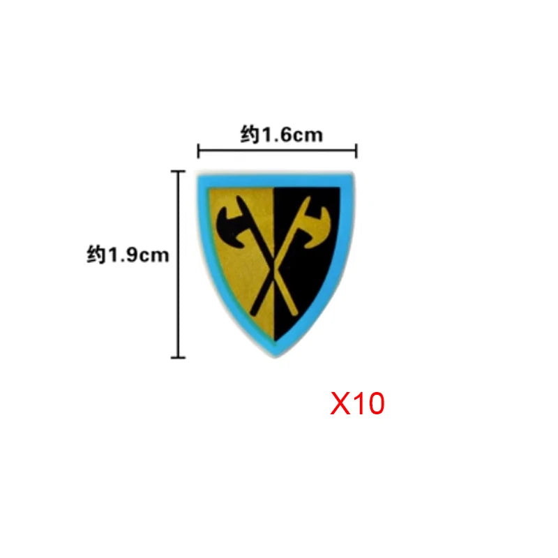 Medieval Weapons Accessories Building Blocks Solider Castle Knight Legion Red Lion Black Eagle Armor Cloak Shield Dragon Bricks