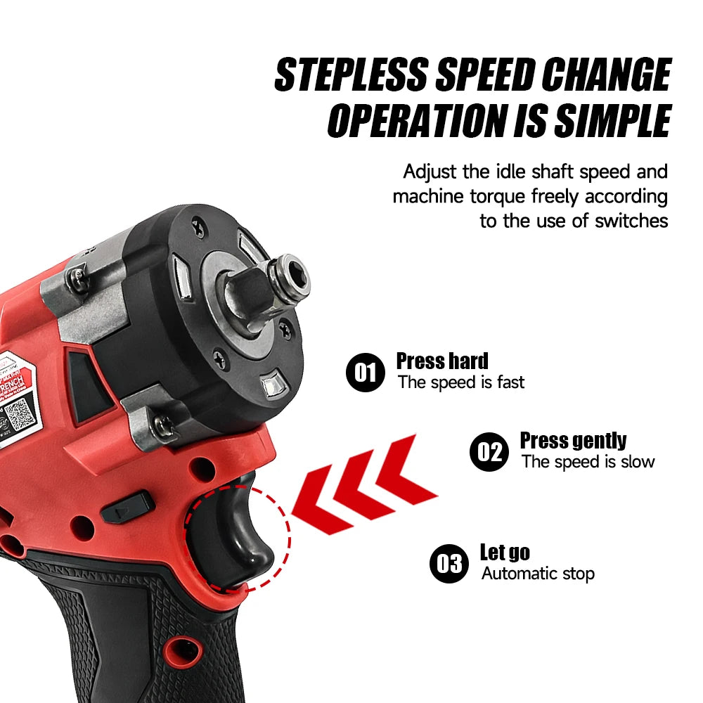 Milwaukee 400N Brushless Cordless 1/2 Electric Wrench Car Truck Repair