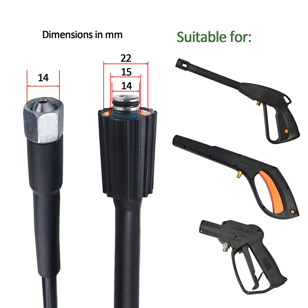 High Pressure Washer Hose Car Washer Water Cleaning Hose 10m * 160bar