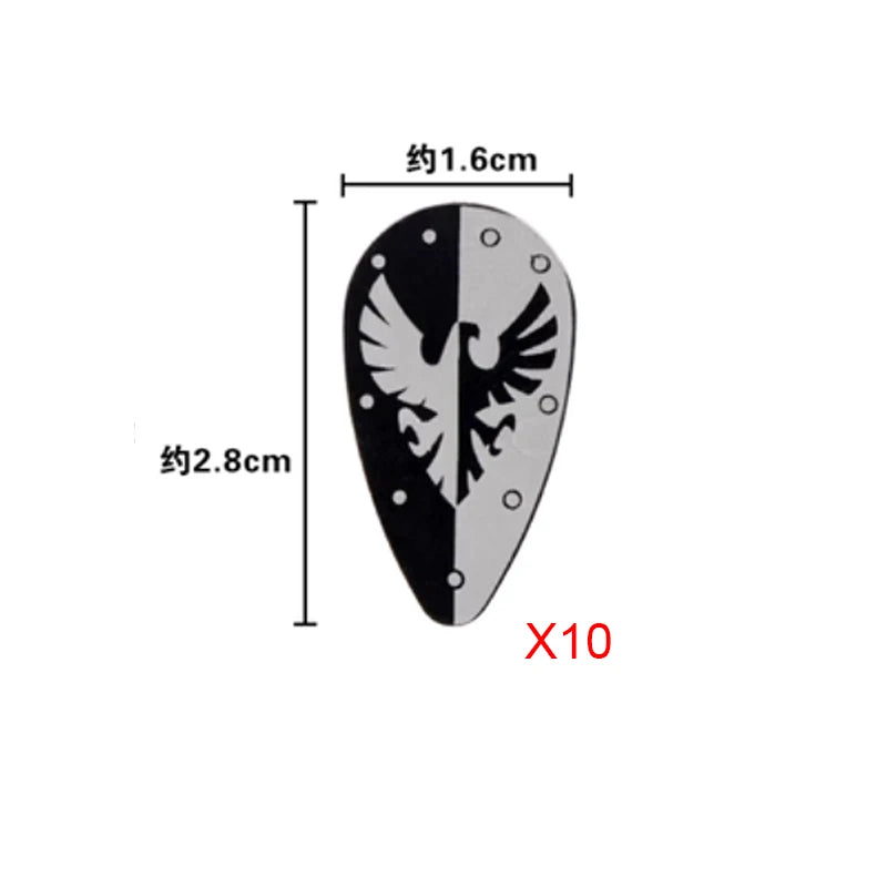 Medieval Weapons Accessories Building Blocks Solider Castle Knight Legion Red Lion Black Eagle Armor Cloak Shield Dragon Bricks