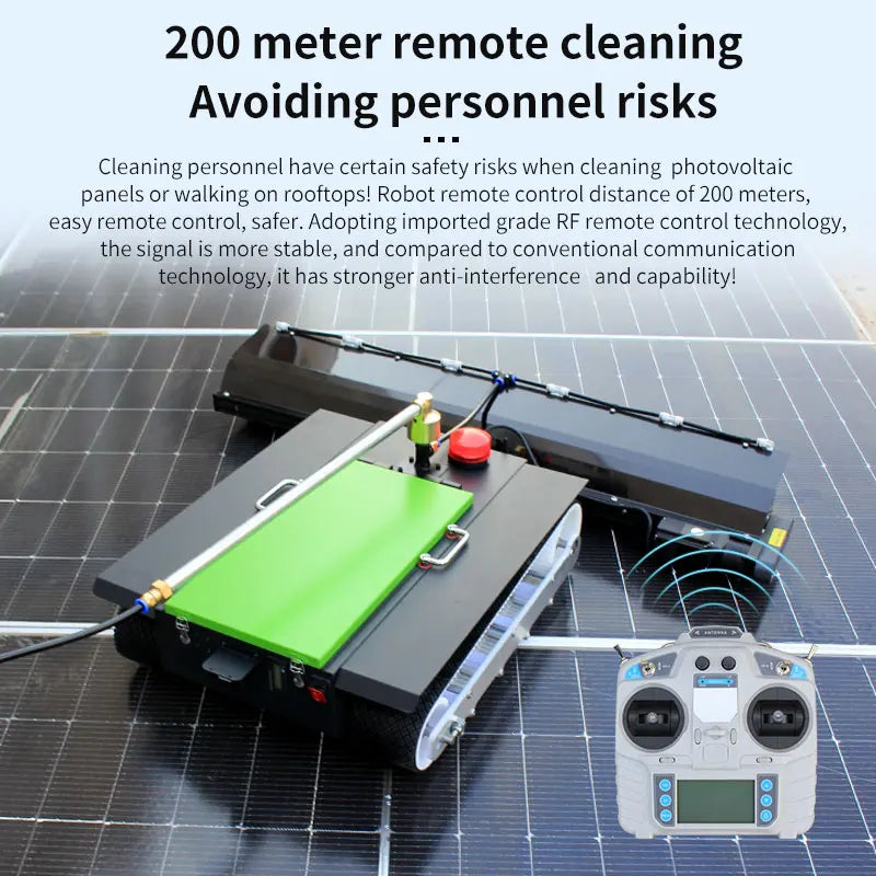 Automatic Solar Panel Cleaning Robot,Brush,Remote Control Water