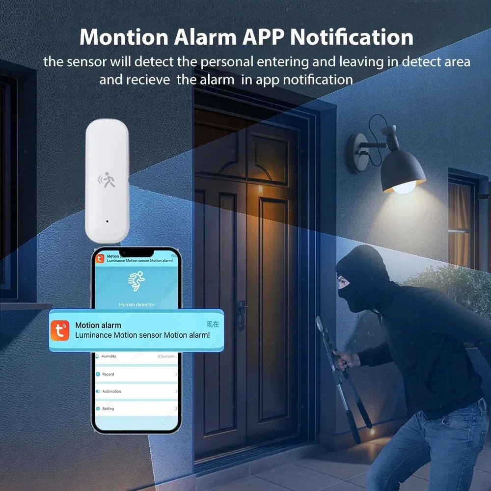 Zigbee 10G MmWave Radar Motion Sensor Human Detector with Illuminance