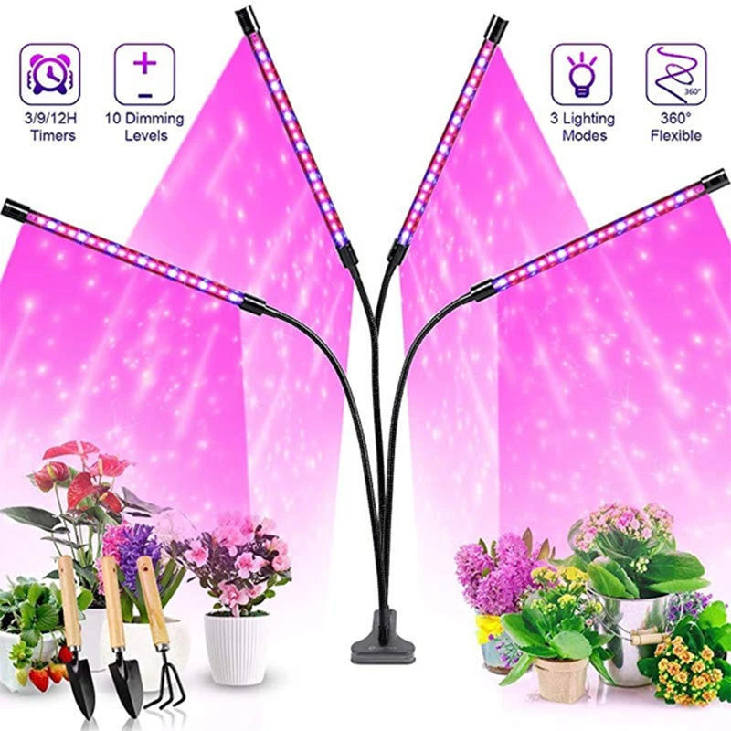USB LED Plant Grow Light Indoor Garden 10 Dimmable Levels Grow Light
