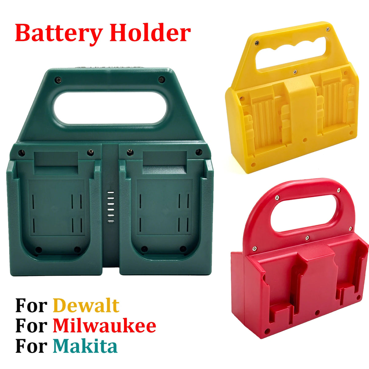 NEW Battery Holder Storage For Dewalt 20V For Milwaukee 18V For Makita