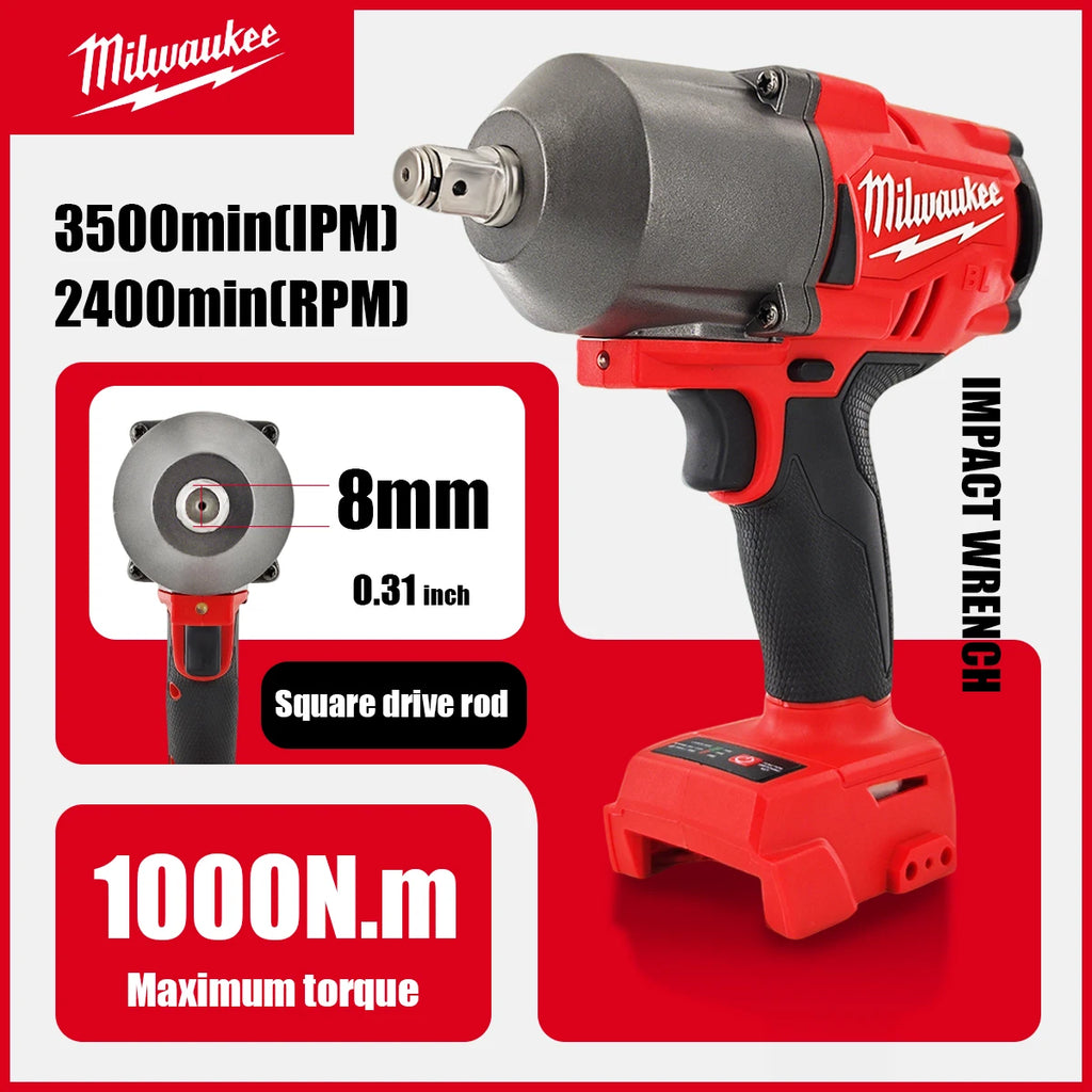 Milwaukee M18 High Torque 1300N.m 2000RPM Brushless Cordless 1/2"