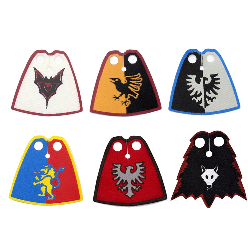 Medieval Weapons Accessories Building Blocks Solider Castle Knight Legion Red Lion Black Eagle Armor Cloak Shield Dragon Bricks