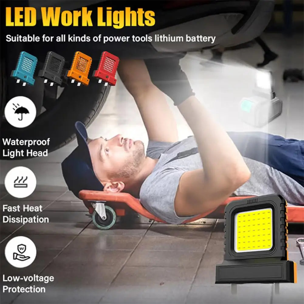 LED Work Light Sliding Plug Power Tool Accessories IP67 Waterproof LED