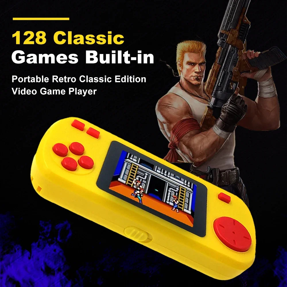 GAMINJA GC32 Classic Retro Handheld Game Console Portable Video Game Player 2.4 Inch TFT Screen 128 Built-in Classic Games