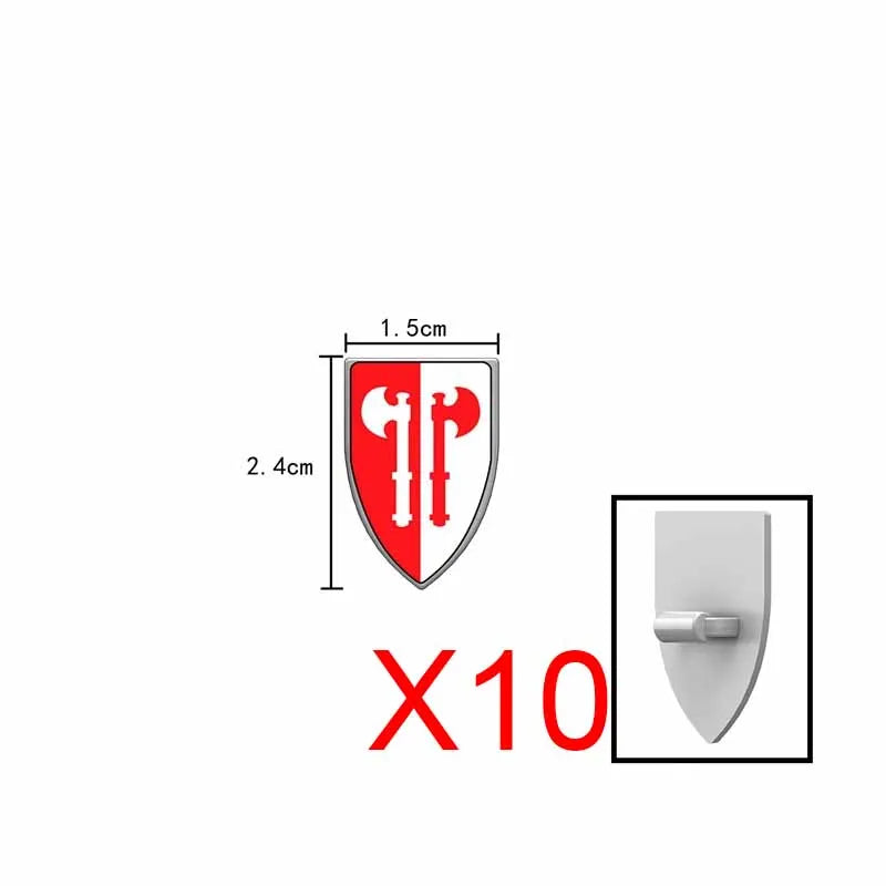 Medieval Weapons Accessories Building Blocks Solider Castle Knight Legion Red Lion Black Eagle Armor Cloak Shield Dragon Bricks