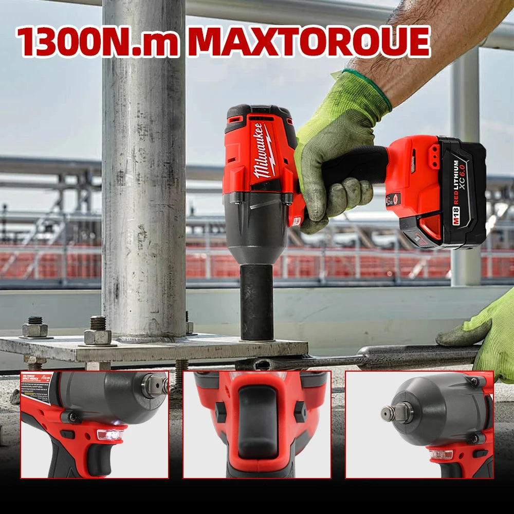 Milwaukee 18V Brushless Impact Wrench 880N.m Max Torque 1/2 Inch