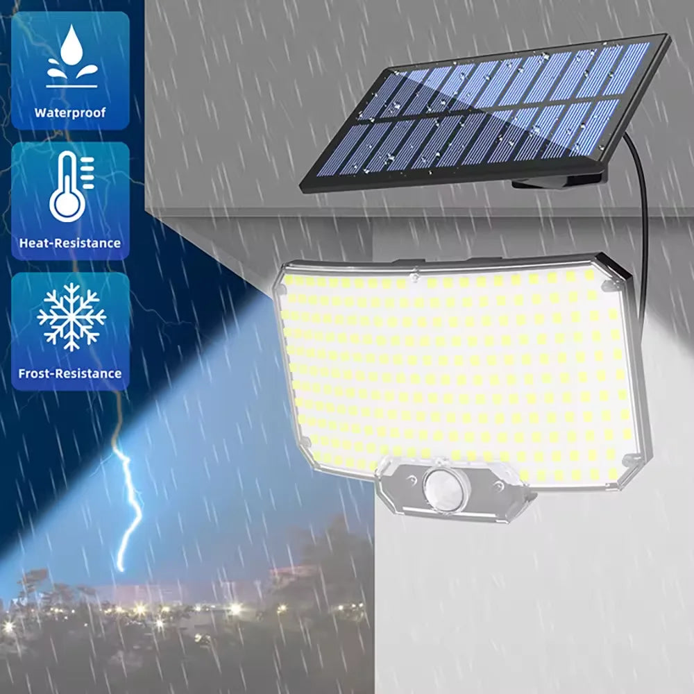 234LED Solar Lights Outdoor With 3 Modes Motion Sensor Solar Flood
