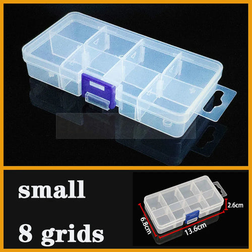 8 grid Plastic Box Practical Adjustable Compartment Jewelry Bead