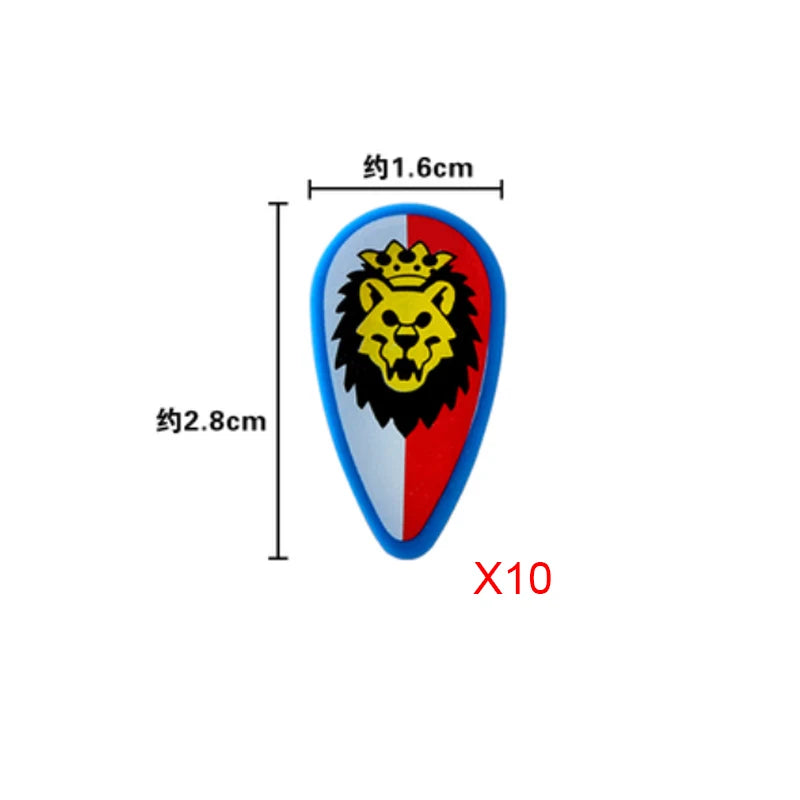 Medieval Weapons Accessories Building Blocks Solider Castle Knight Legion Red Lion Black Eagle Armor Cloak Shield Dragon Bricks