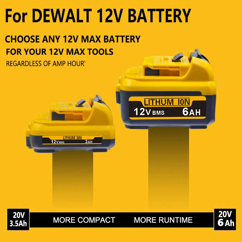 1-3Pack 12V Replacement for Dewalt DCB120 Lithium-ion Batteries 12V