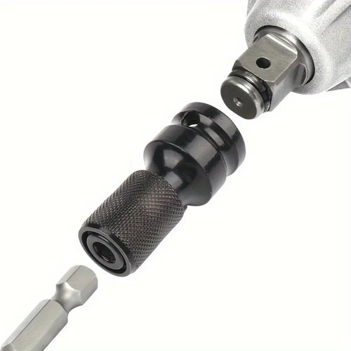 1pc Impact Wrench to Drill Adapter 1/2 to 1/4 Hex Converter Socket