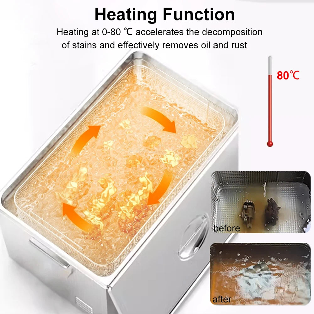 Ultrasonic Cleaner 2L 3L 6L 10L Ultrasound Bath for Glasses Jewelry