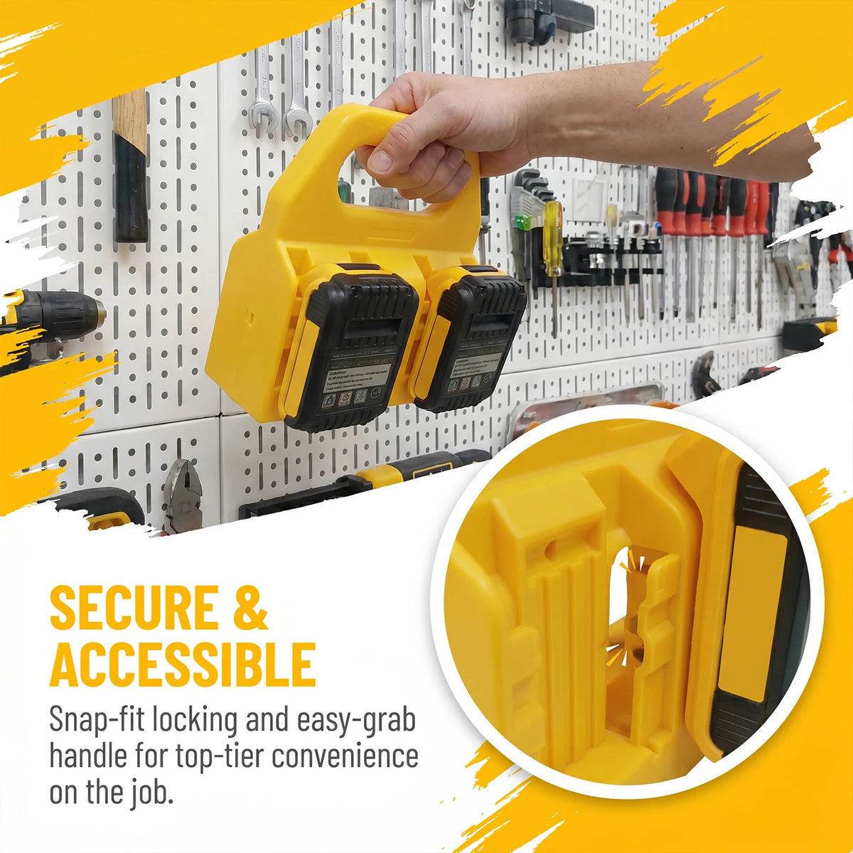 NEW Battery Holder Storage For Dewalt 20V For Milwaukee 18V For Makita